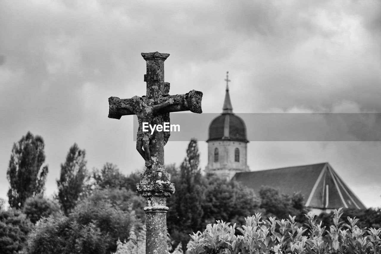 Cross against sky