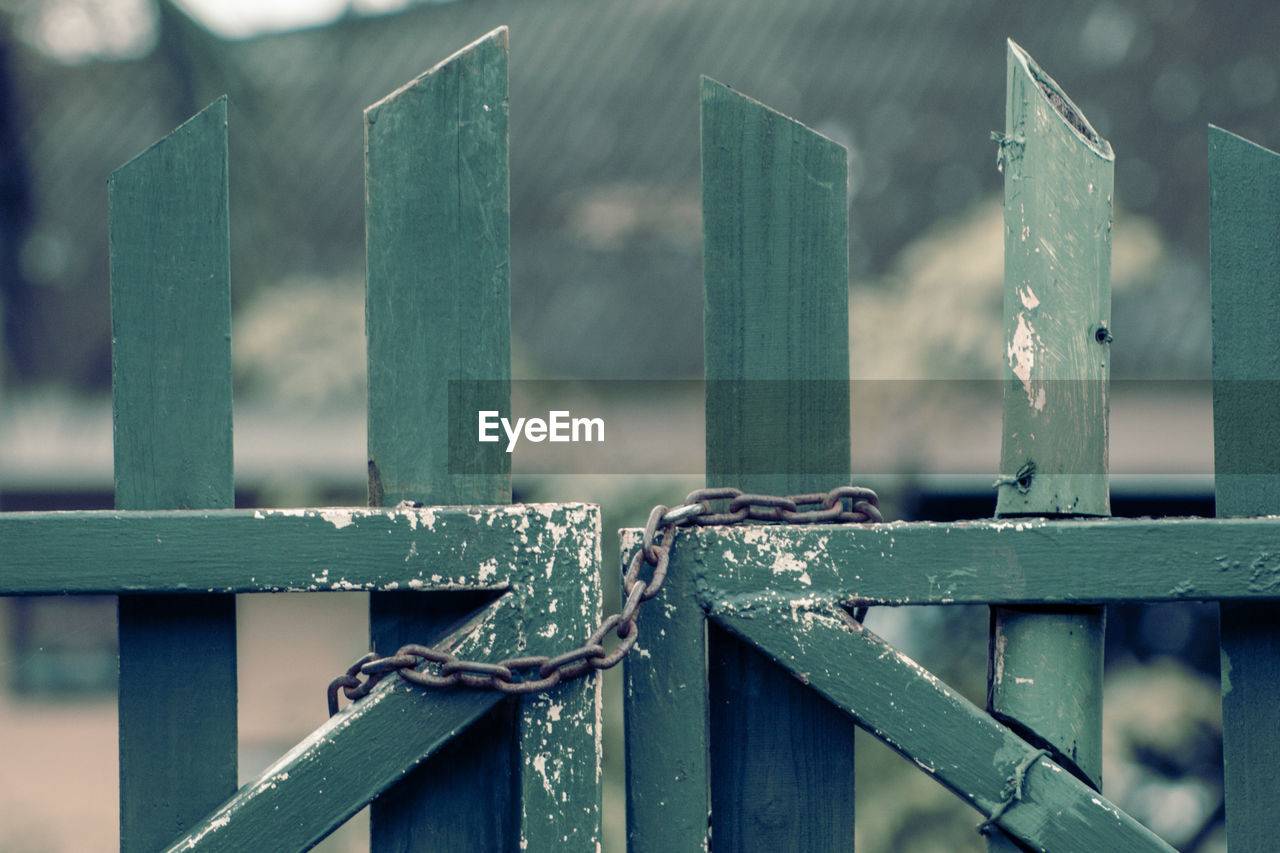 Close-up of wood fence 