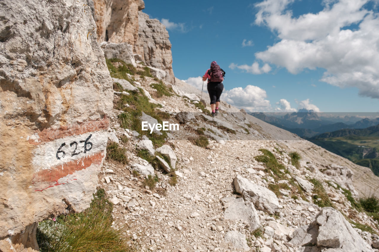 Trekking sass pordoi - alto adige sudtirol - italy