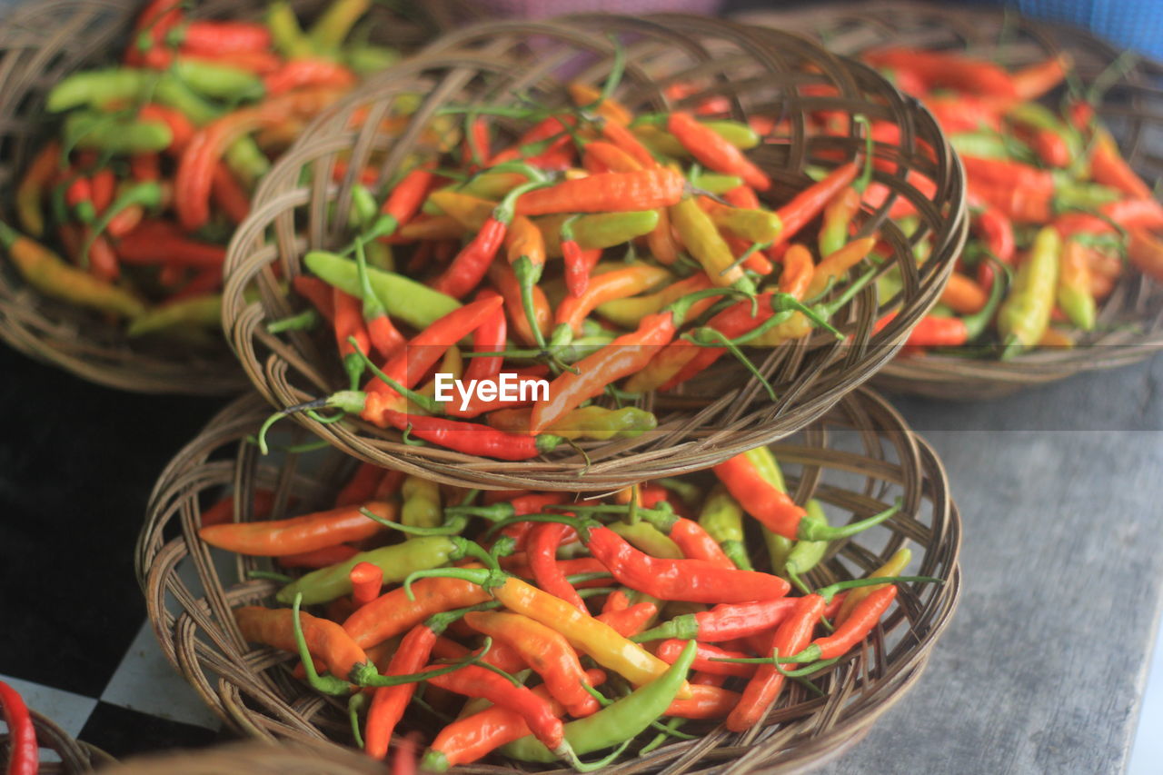 high angle view of food in container