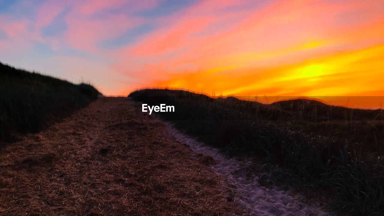 SCENIC VIEW OF LANDSCAPE DURING SUNSET