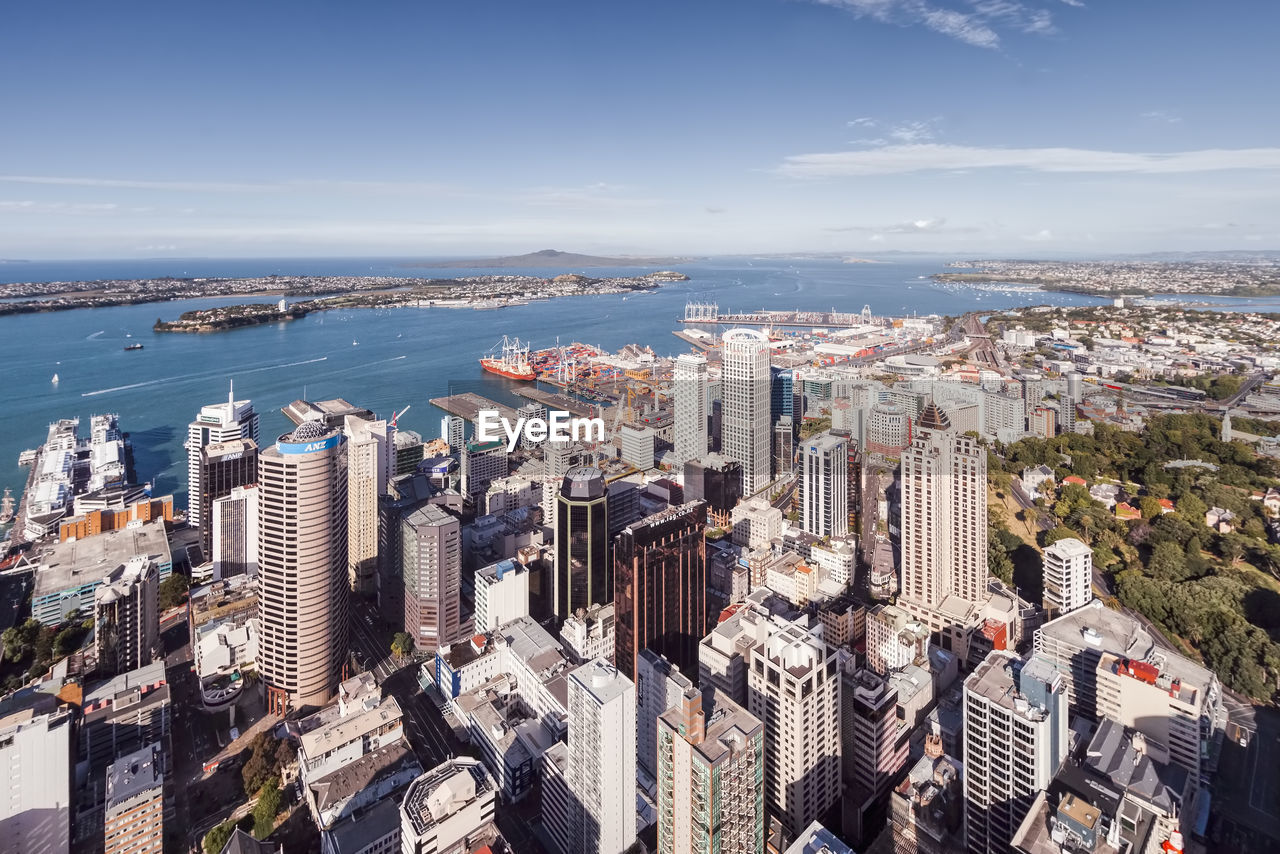 HIGH ANGLE VIEW OF CITY BUILDINGS