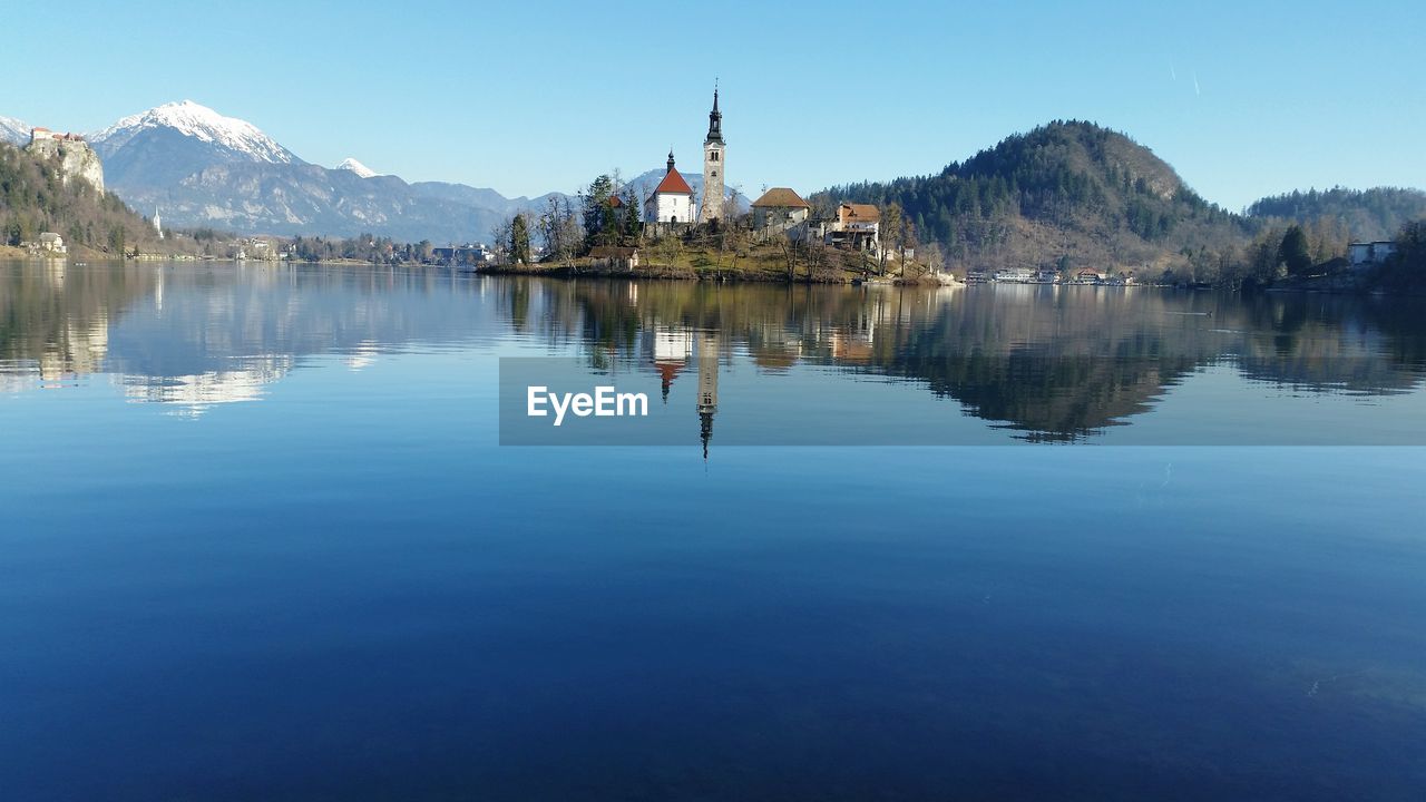 VIEW OF LAKE AGAINST SKY