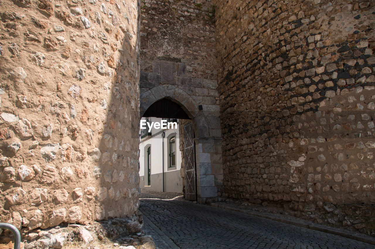 Stone wall of old building