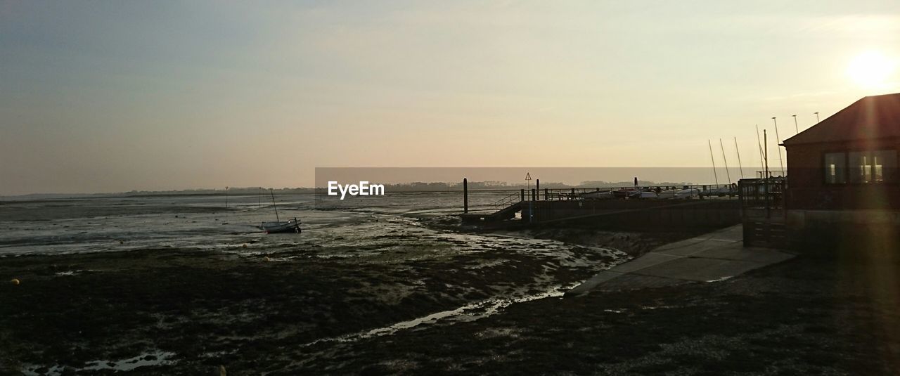 SCENIC VIEW OF SEA DURING SUNSET