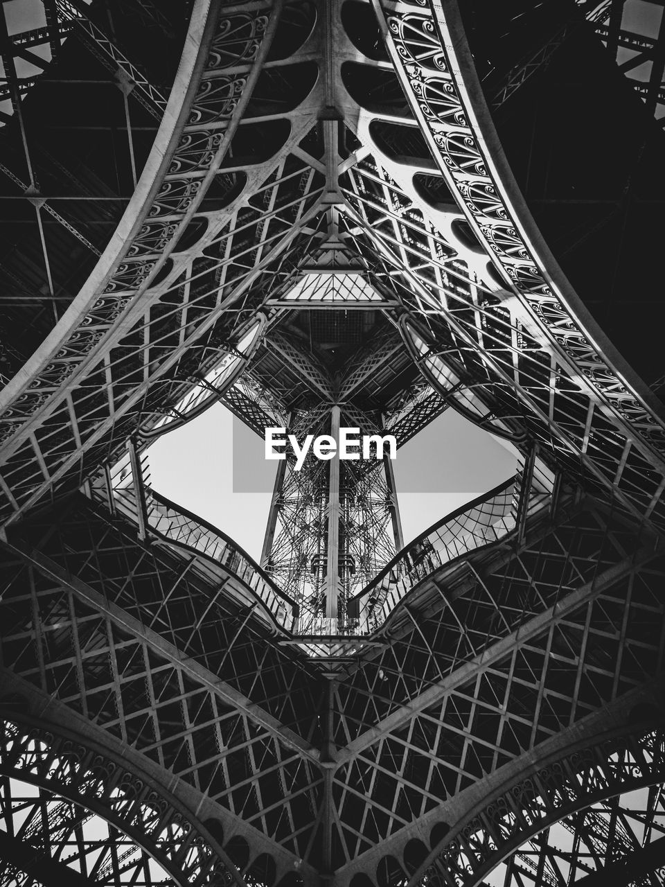 Low angle view of eiffel tower