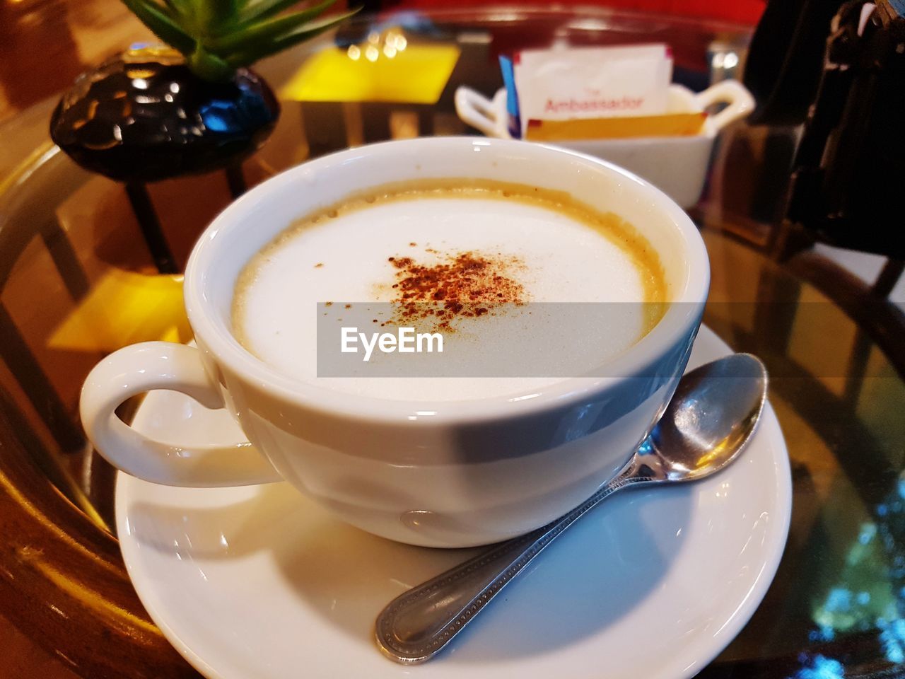EyeEm Selects Frothy Drink Cappuccino Drink Cafe Latte Saucer Table Froth Art Coffee - Drink Coffee Cup