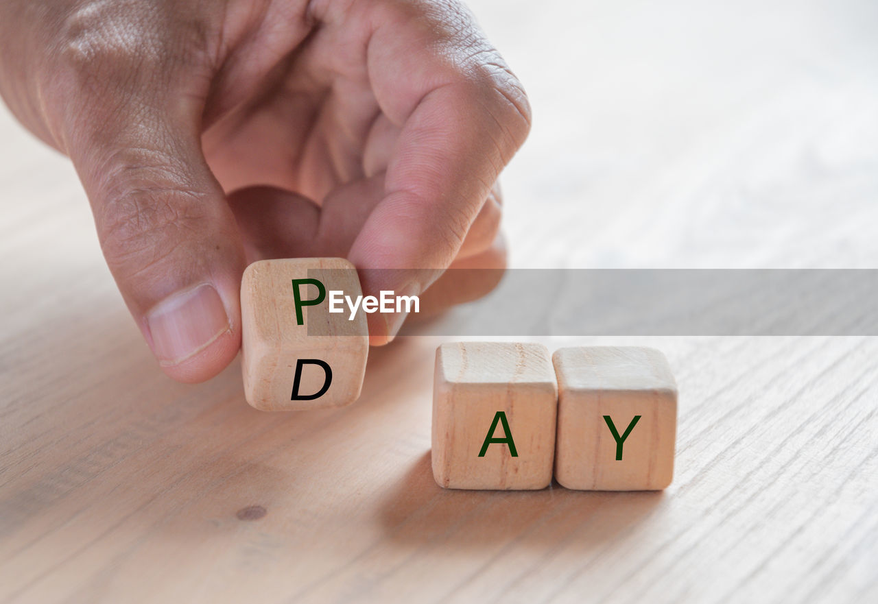 Pay day illustration with dice