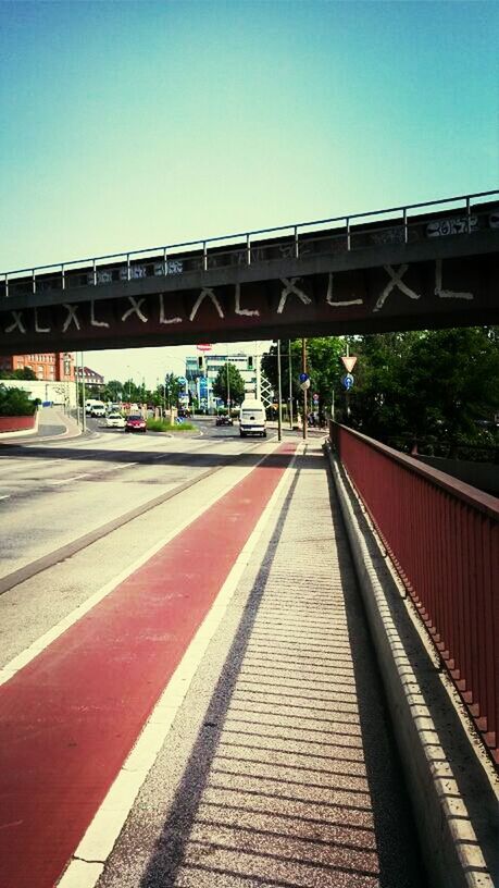 VIEW OF BRIDGE AGAINST CLEAR SKY