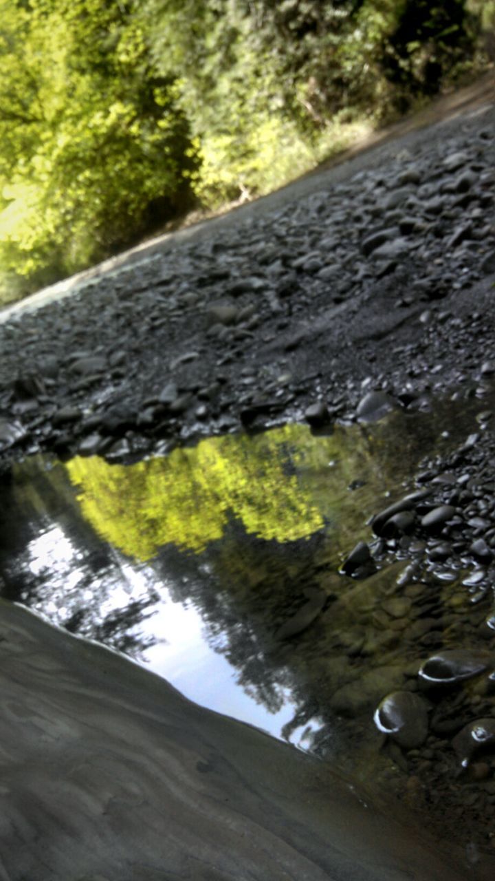 VIEW OF STREAM FLOWING THROUGH ROCKS