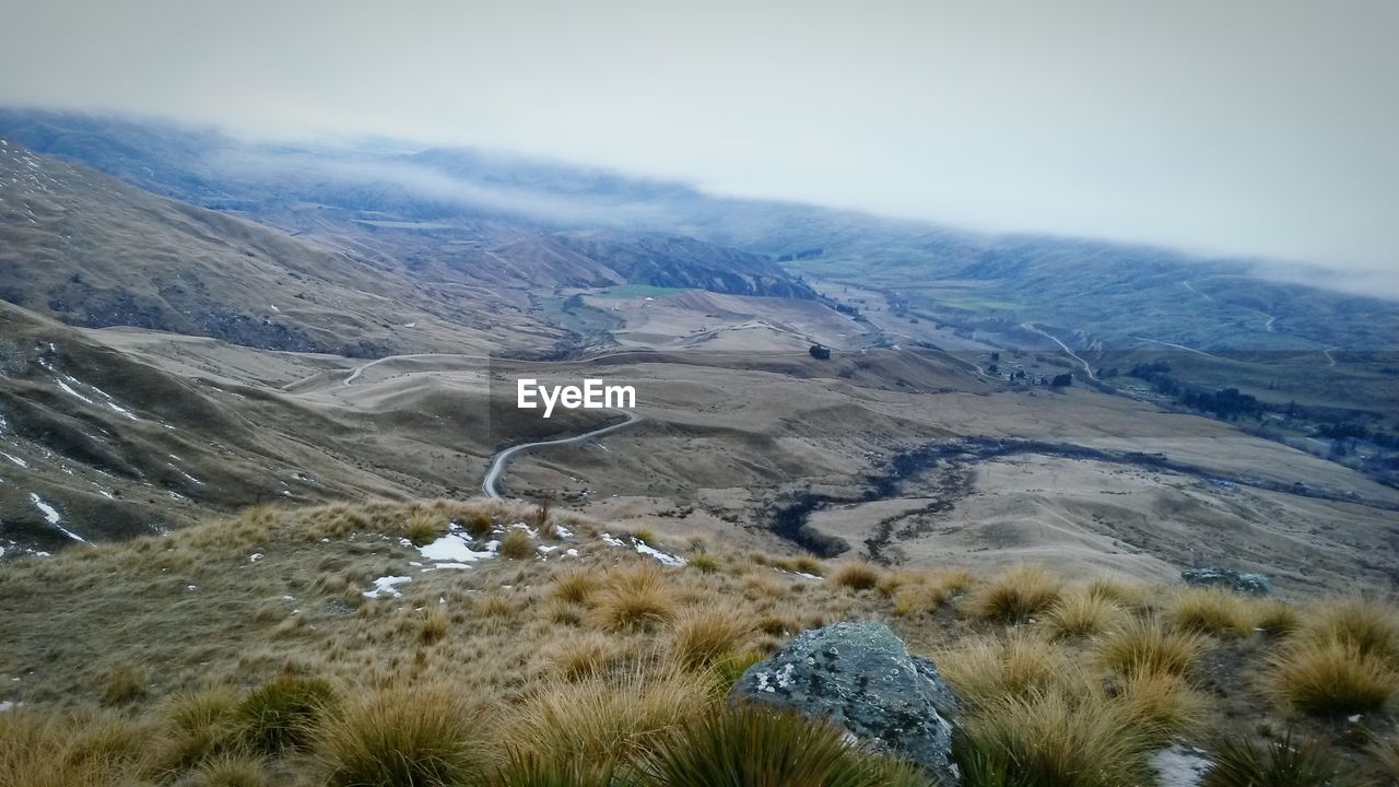 High angle view of landscape against sky