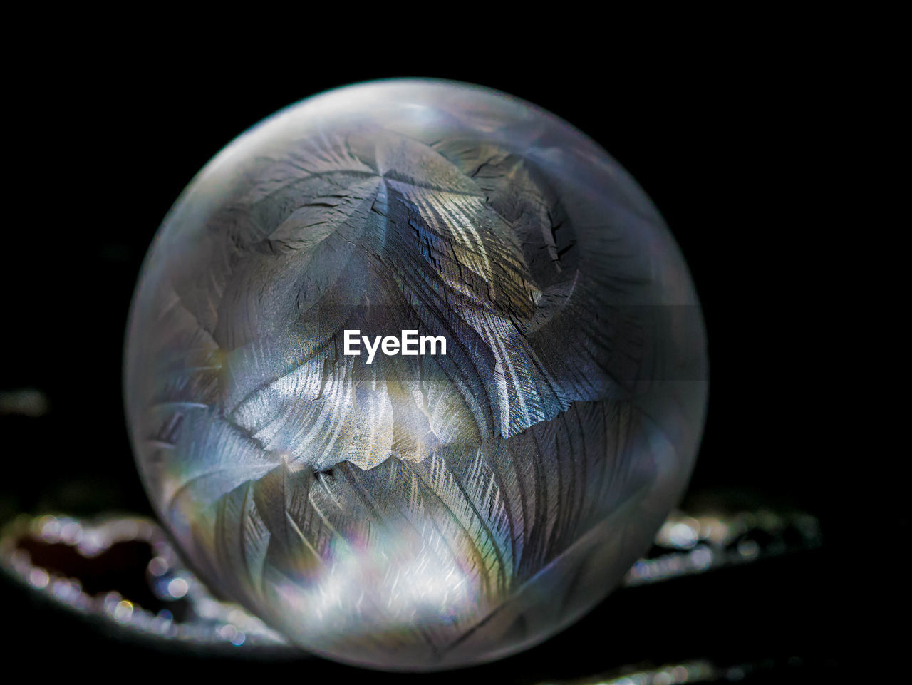 Close-up view of soap bubble