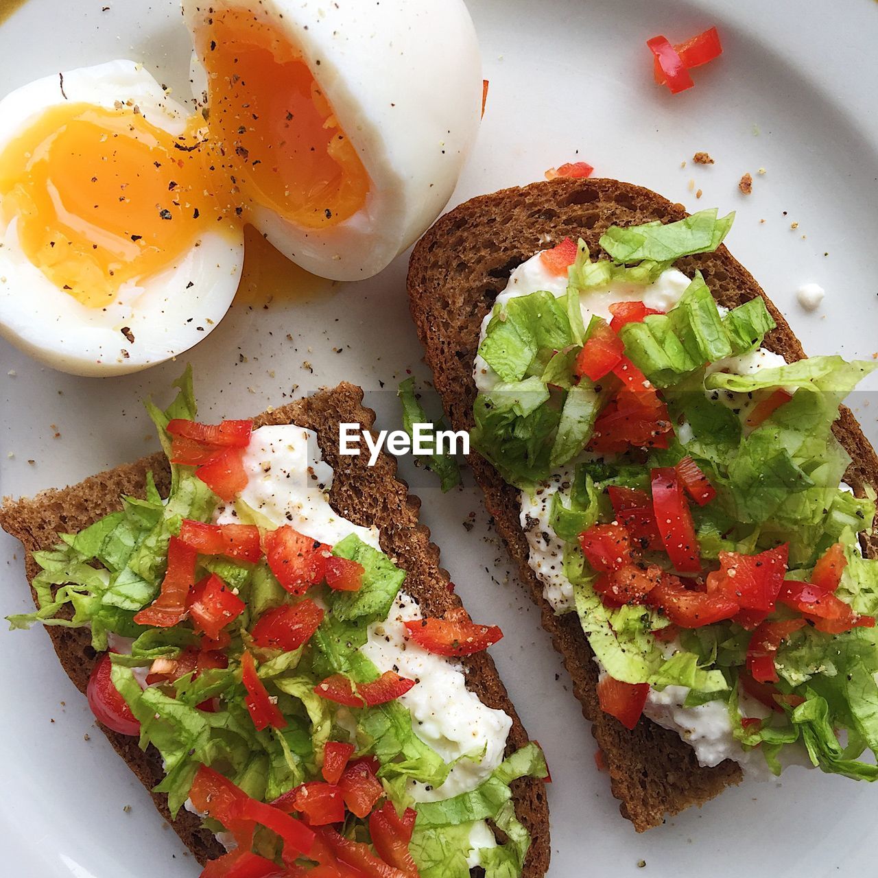 Close-up of breakfast on plate