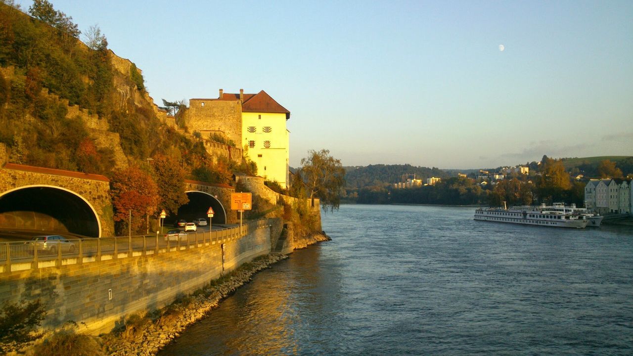 VIEW OF RIVER ALONG BUILDINGS