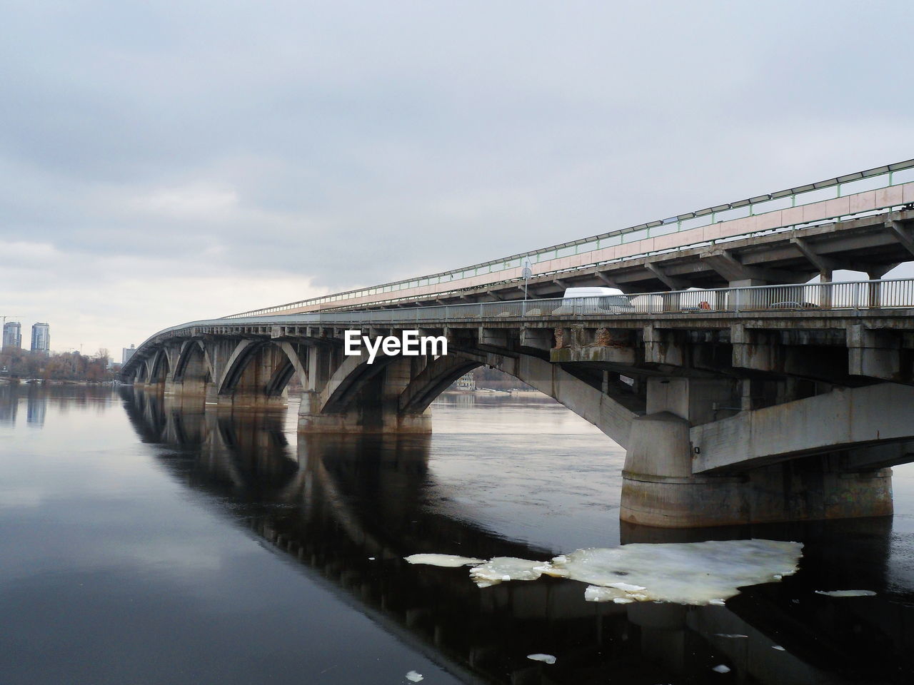 Bridge over river against sky