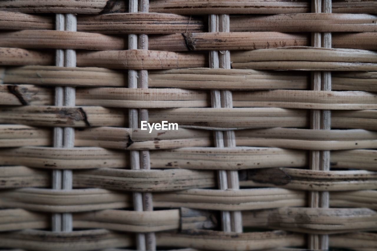 Full frame shot of rattan basket