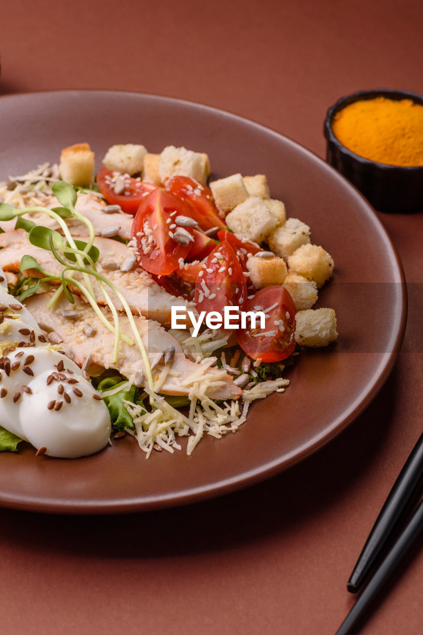 food and drink, food, healthy eating, vegetable, dish, wellbeing, cuisine, meal, no people, freshness, plate, studio shot, salad, asian food, fruit, meat, indoors, seafood, savory food, produce, spice, dinner, high angle view, tomato, bowl, condiment
