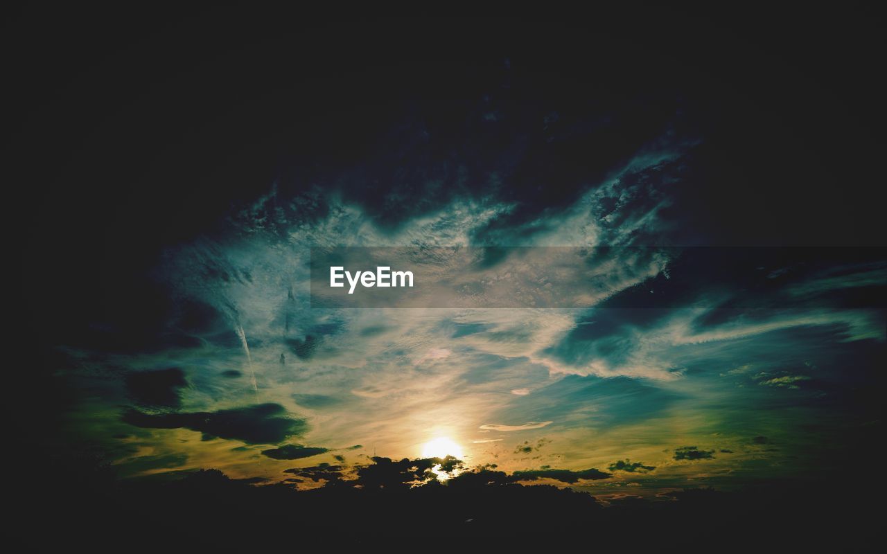 Low angle view of dramatic sky