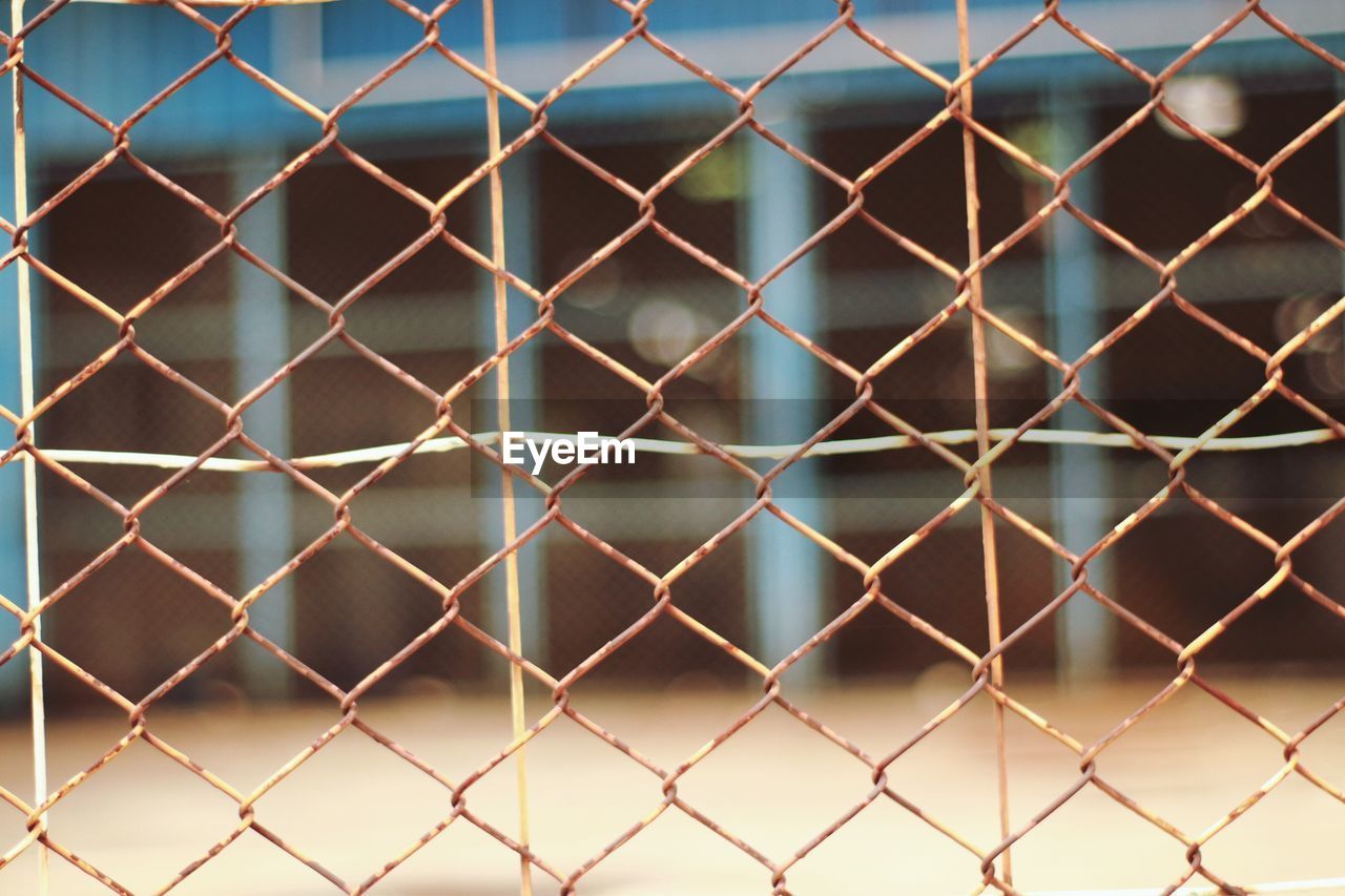 Full frame shot of rusty chainlink fence