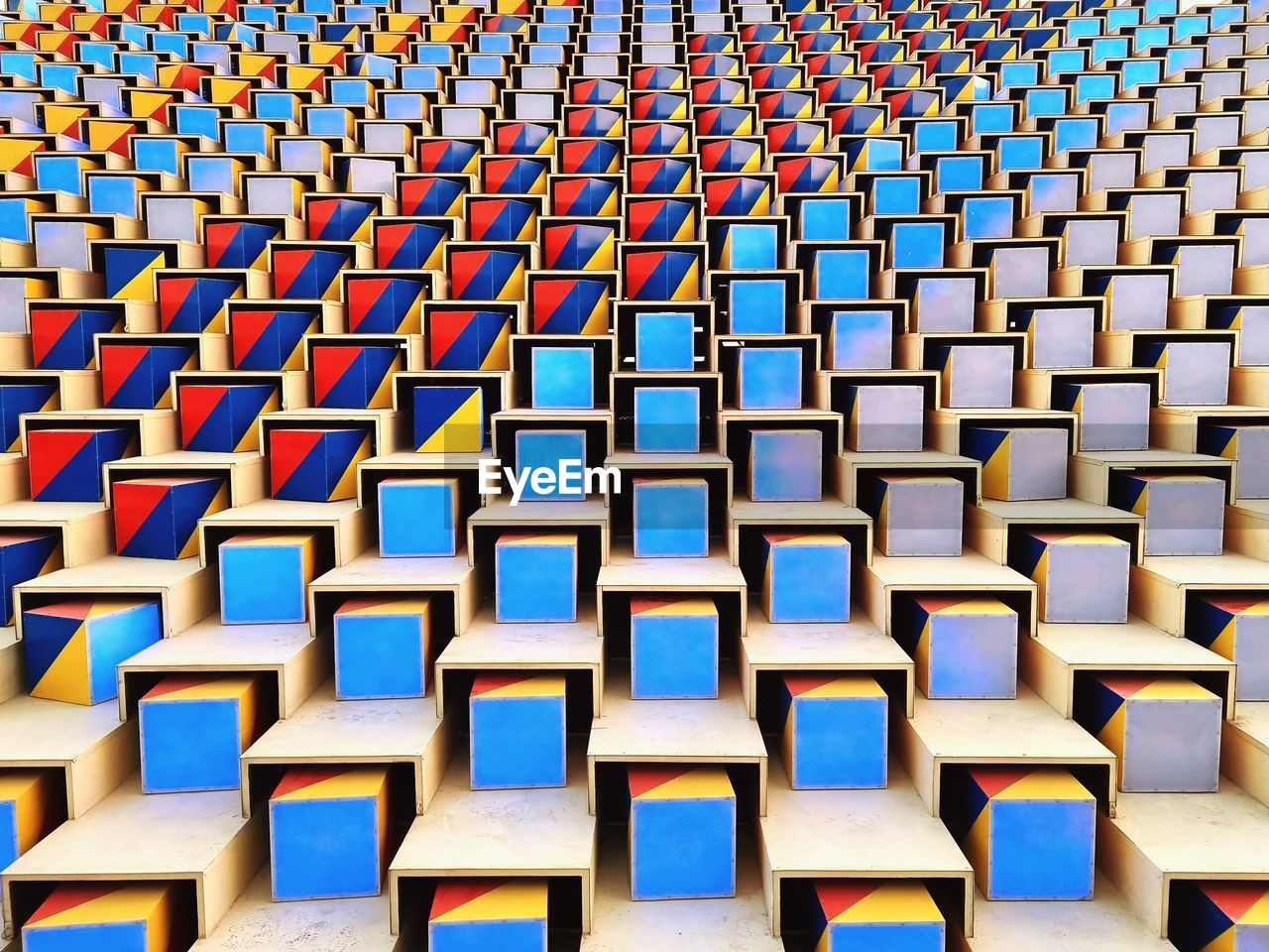 Full frame shot of multi colored blocks