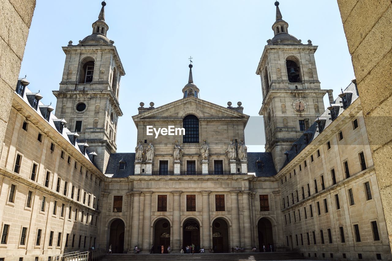 Basilica of el escorial against clear sky