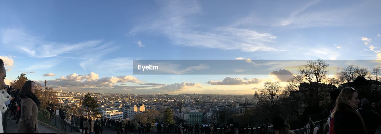 sky, cloud, evening, panoramic, architecture, city, nature, building exterior, travel destinations, landscape, cityscape, built structure, sunlight, tree, travel, sunset, dusk, outdoors, mountain, building, scenics - nature, environment, skyline, crowd, plant, beauty in nature, tourism