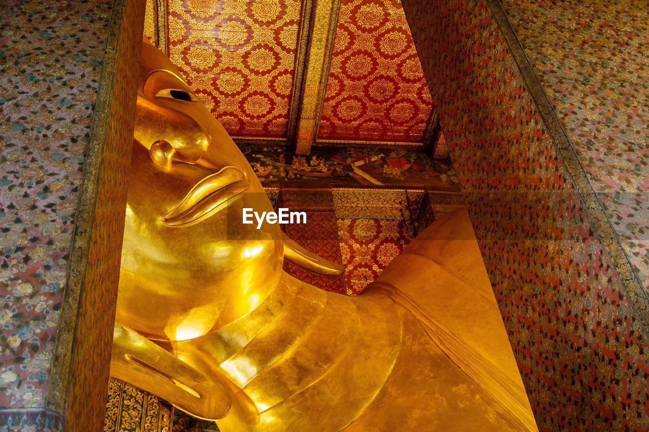 Low angle view of buddha statue