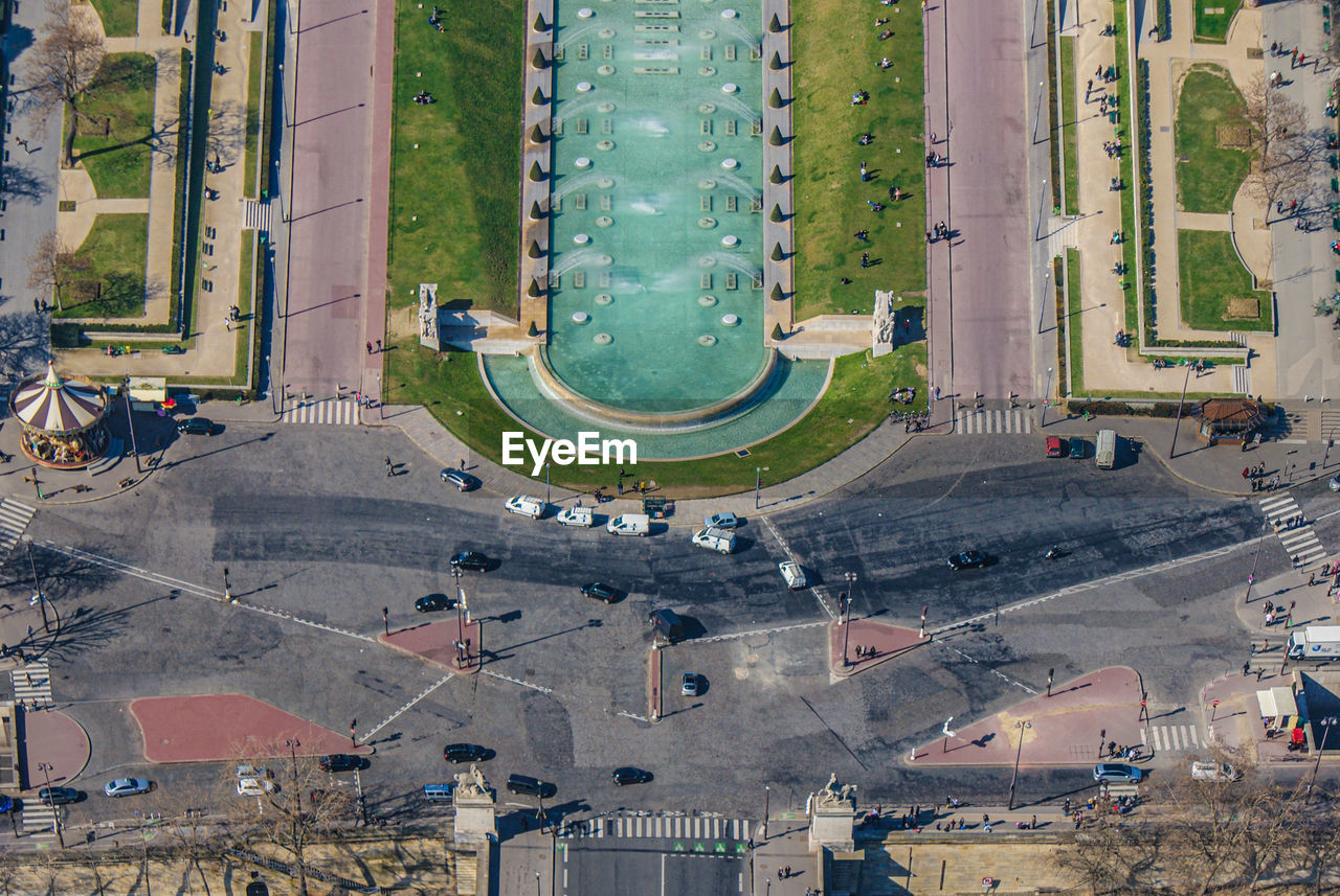 high angle view of cityscape