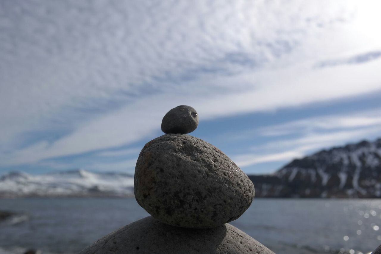 Cairn at seaside