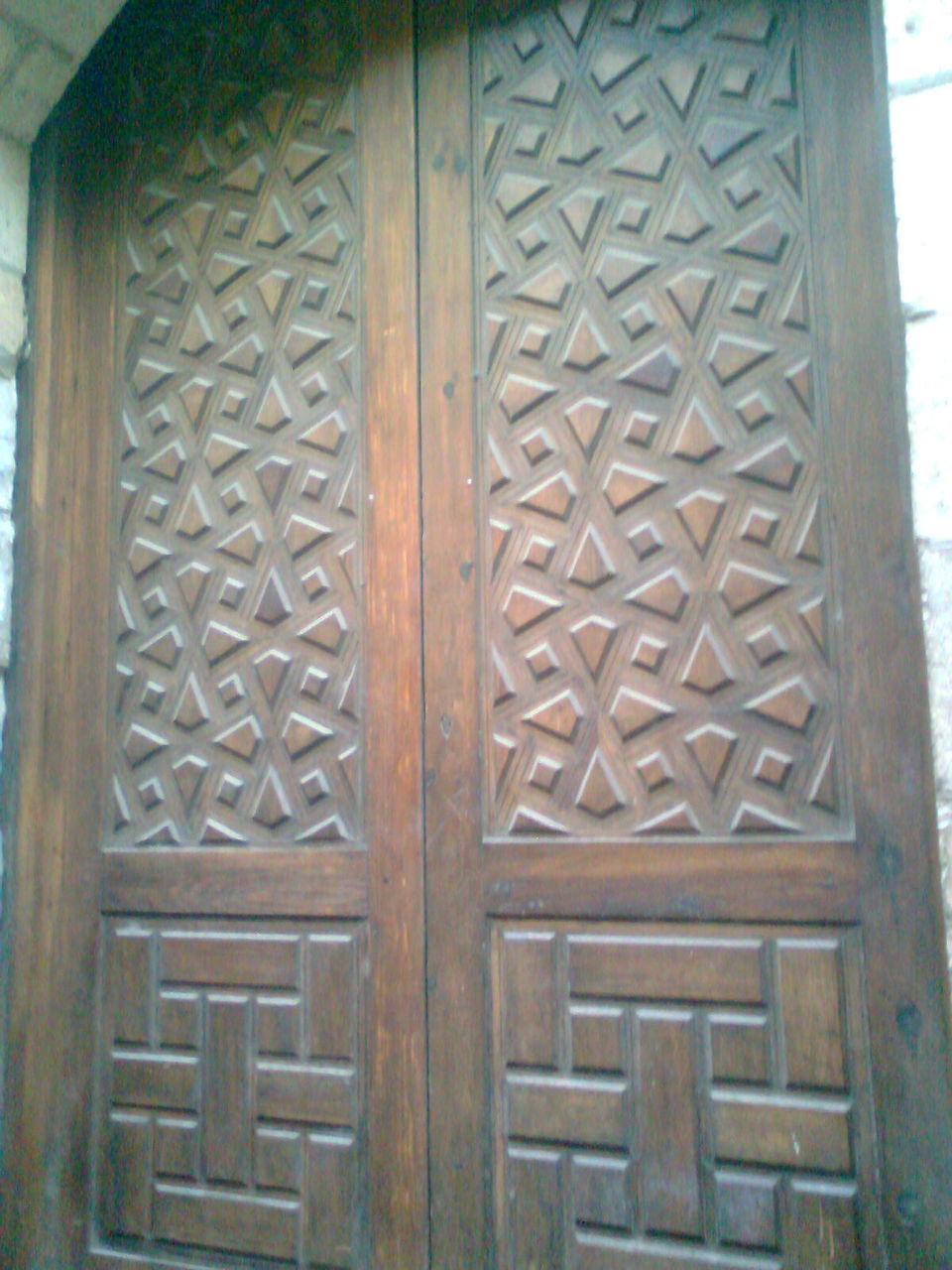 CLOSE-UP OF CLOSED DOORS