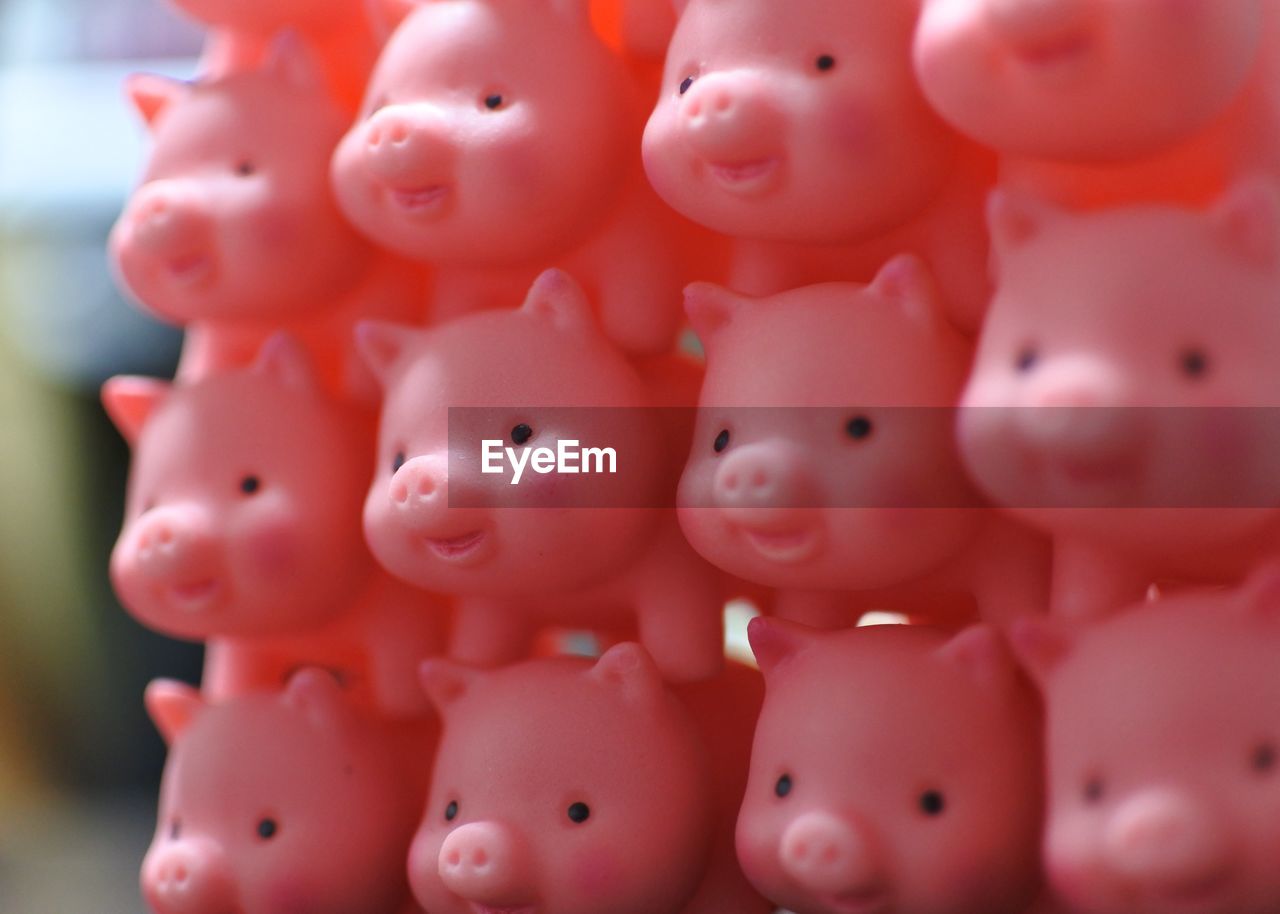 Close-up of stuffed toys
