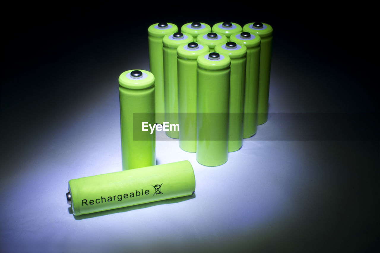 Rechargeable batteries in dark