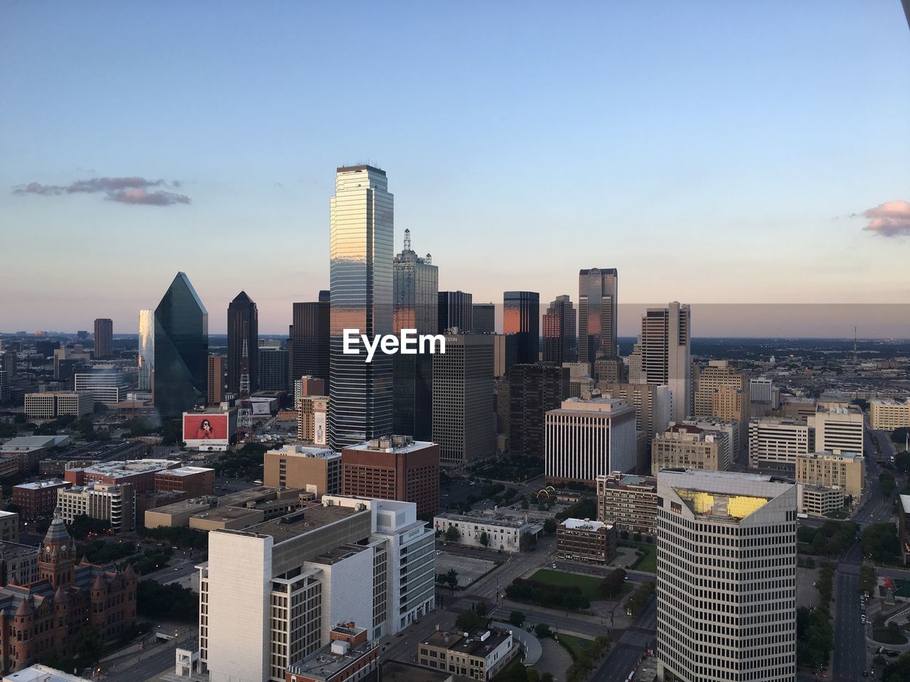 High angle view of cityscape