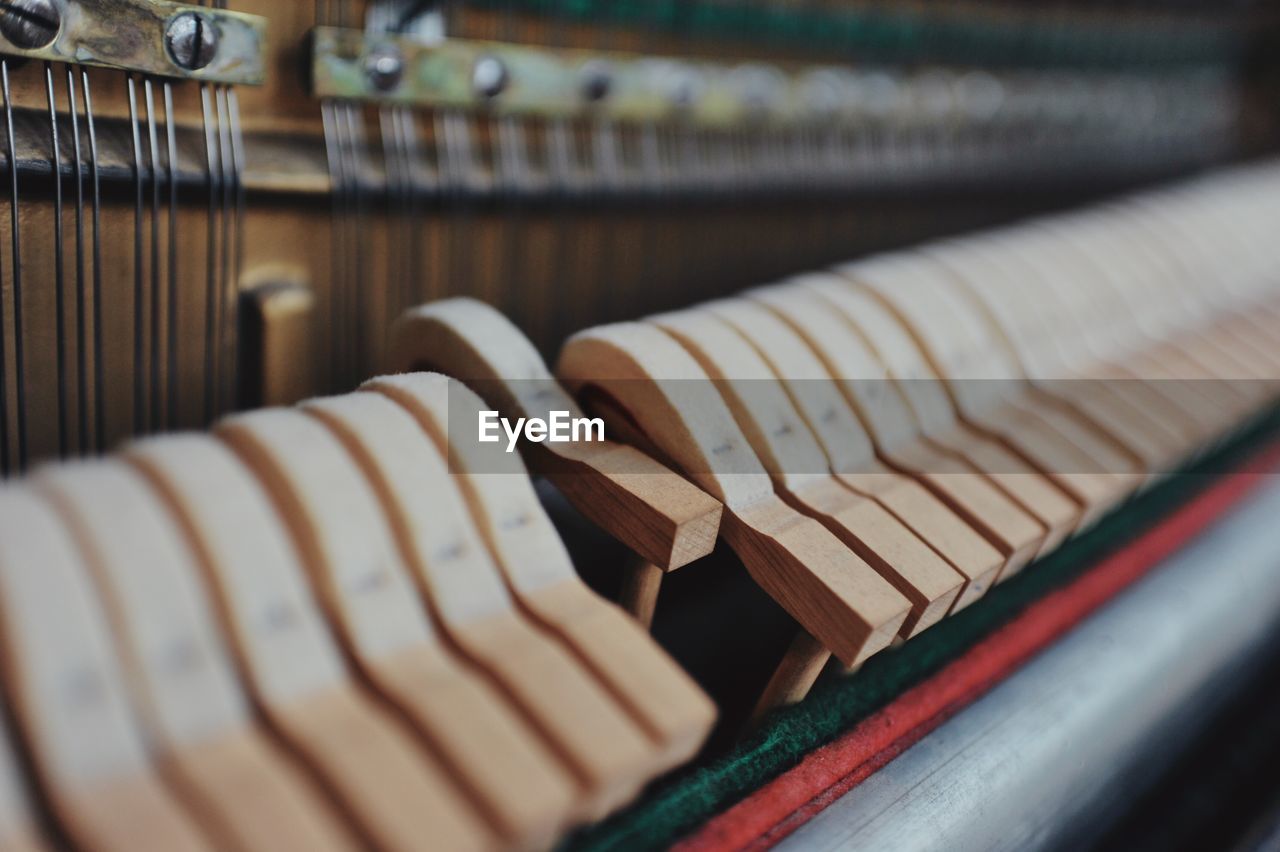 Close-up of piano keys