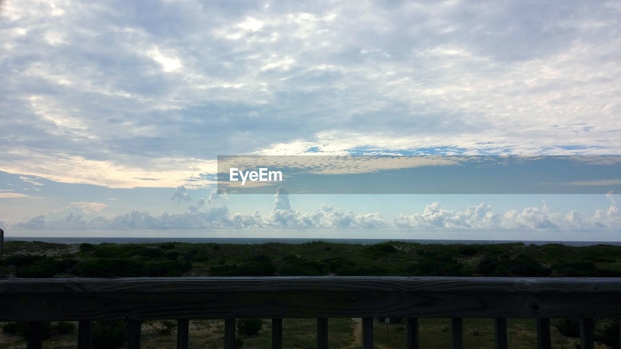 SCENIC VIEW OF SEA BY LANDSCAPE AGAINST SKY