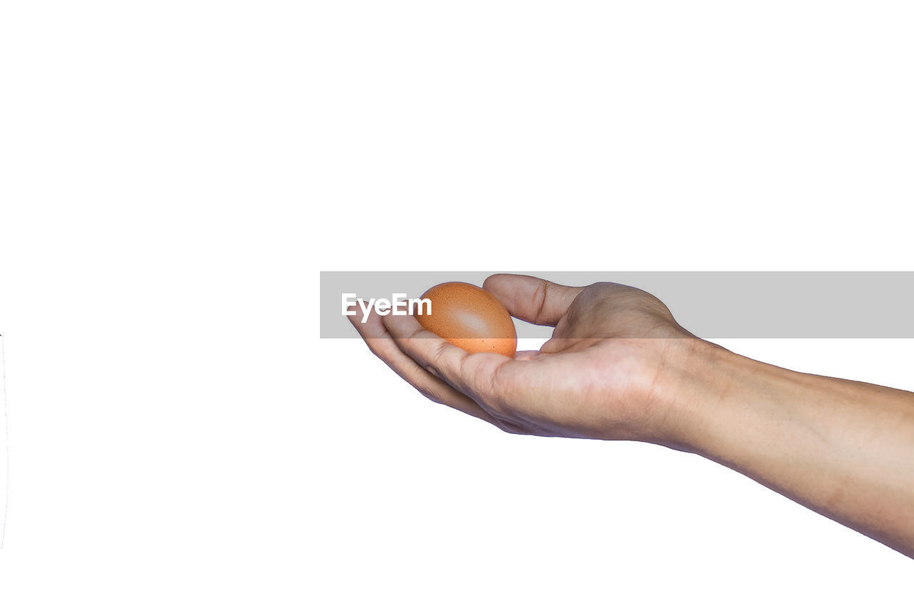 CLOSE-UP OF HAND HOLDING BREAD