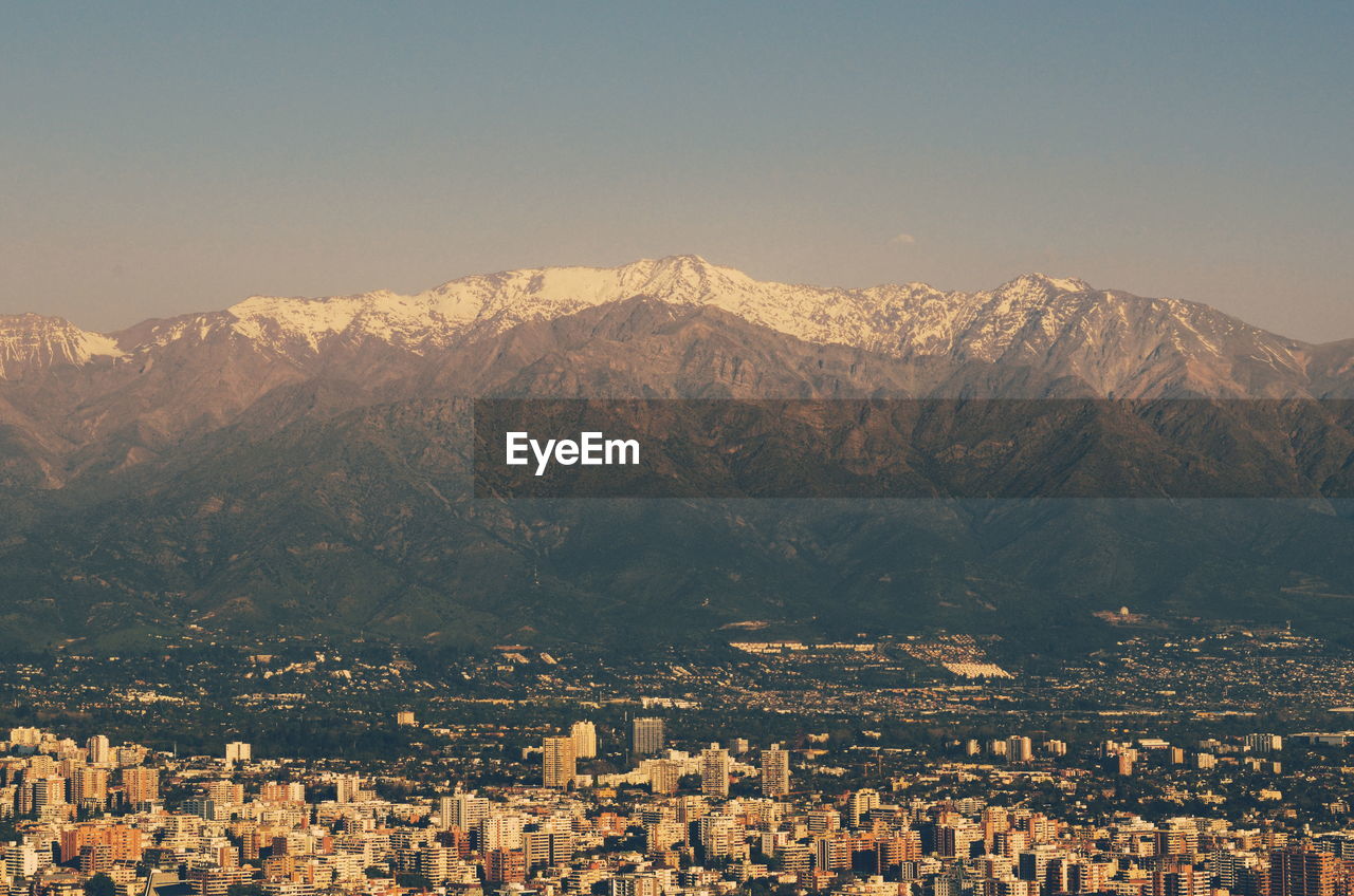 High angle view of cityscape against sky