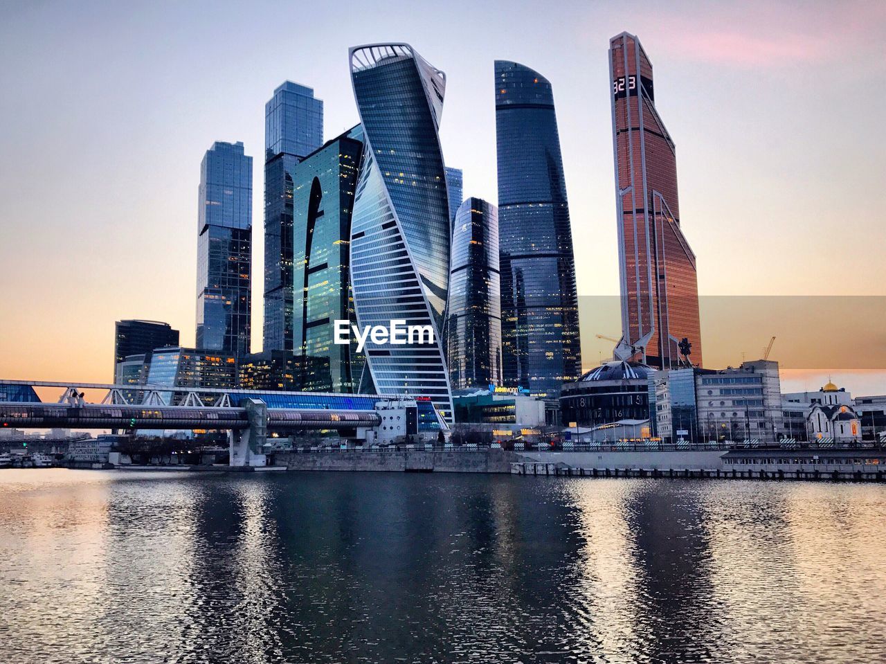 View of skyscrapers at waterfront