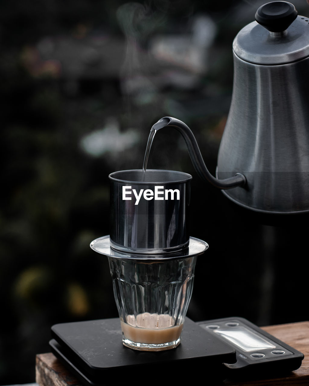 Close-up of coffee cup on table