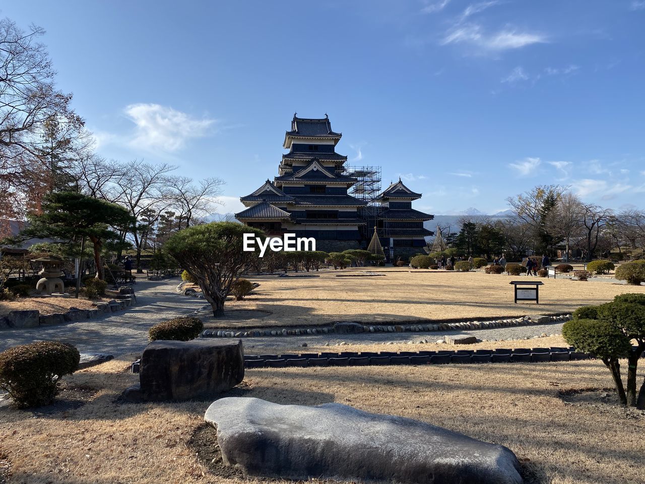 View of matsumoto castle against sky