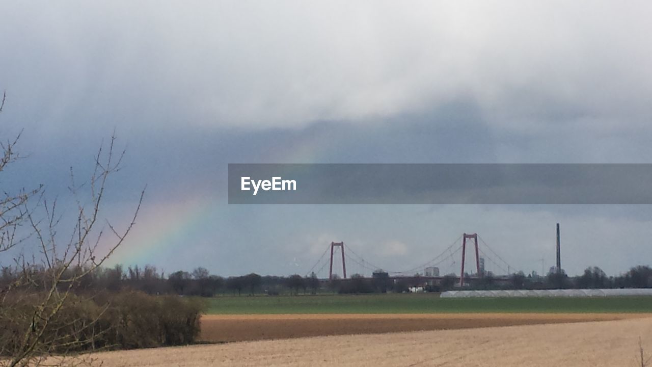 VIEW OF FIELD AGAINST CLOUDY SKY