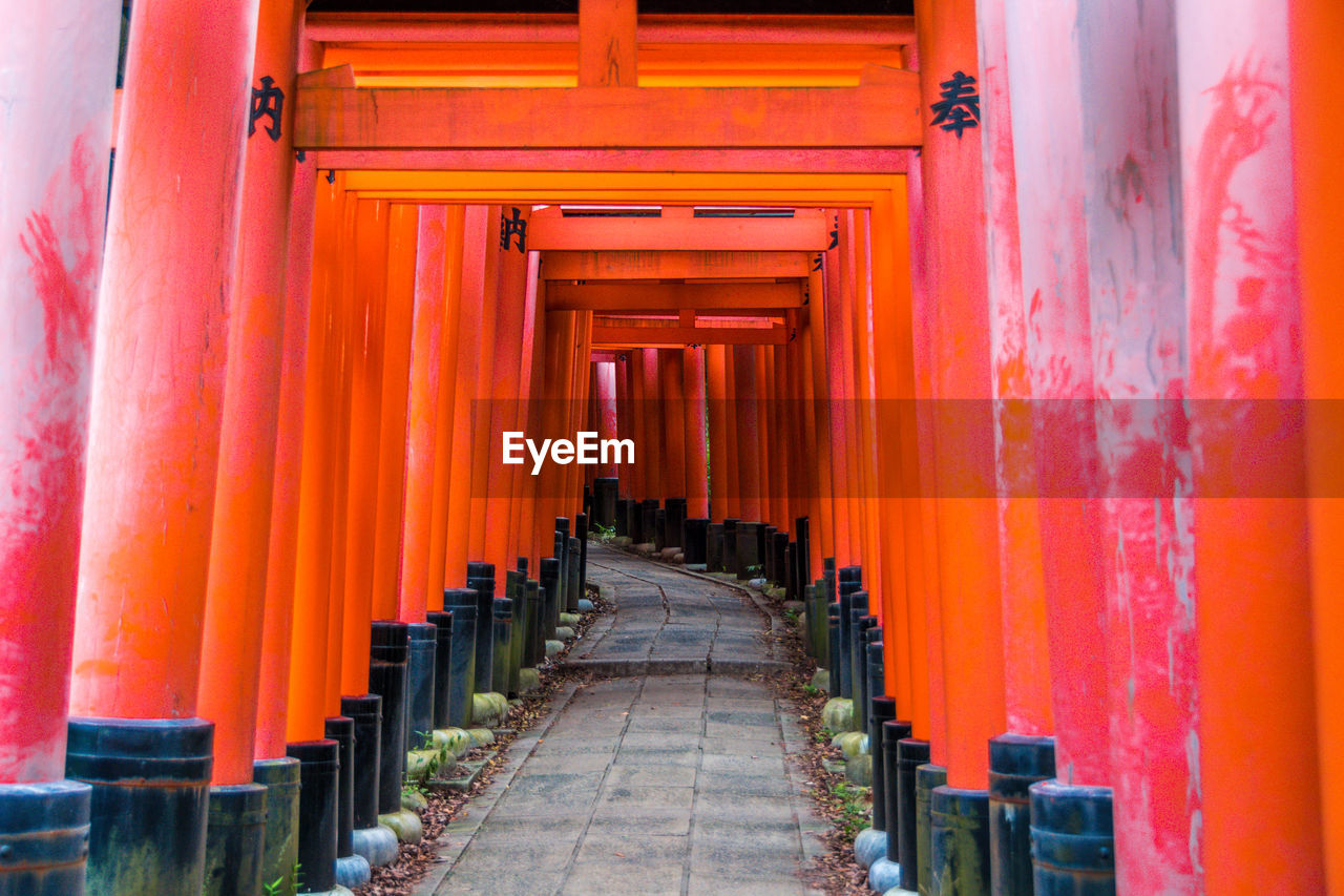 Walkway passing through shrine