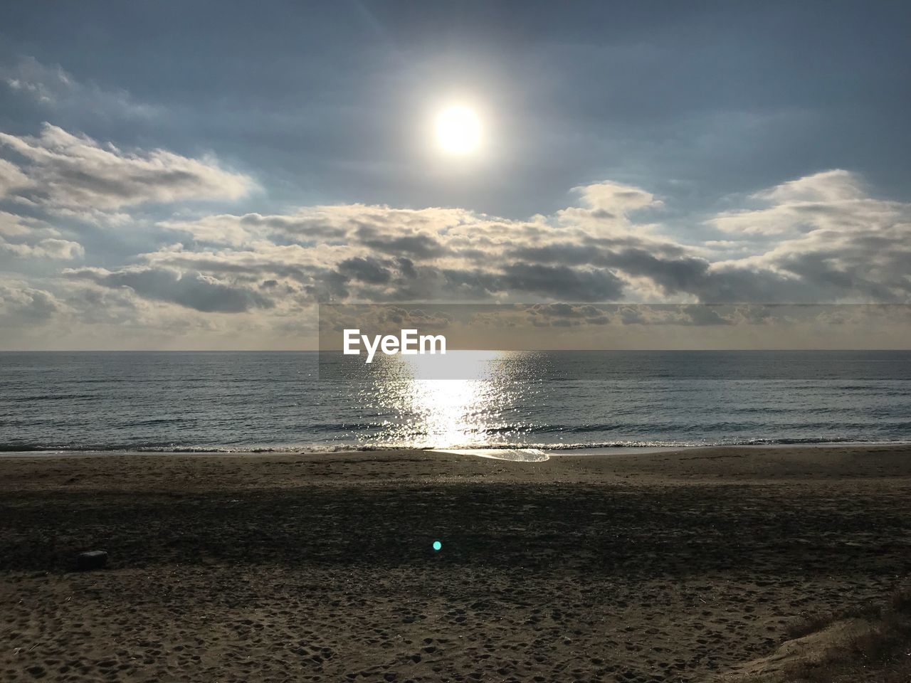 SCENIC VIEW OF BEACH AGAINST SKY DURING SUNSET