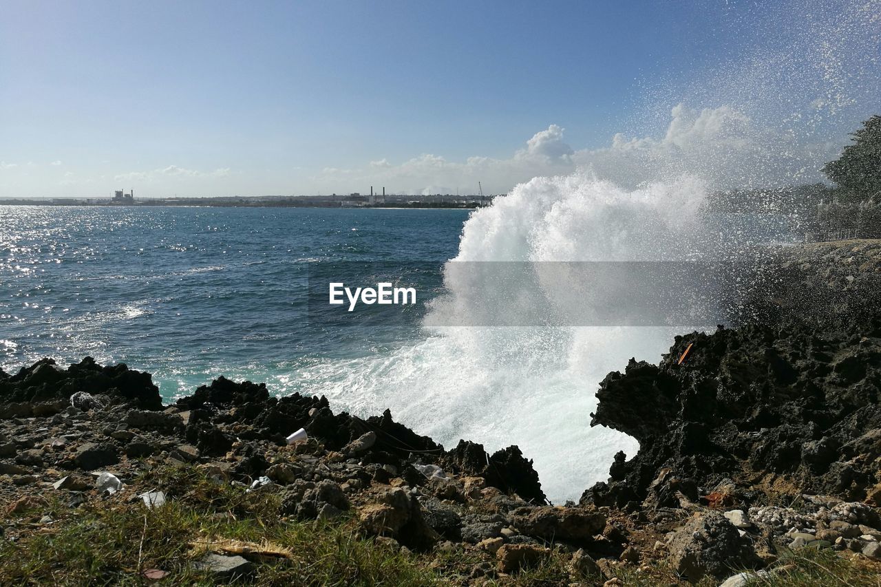 Scenic view of sea against sky