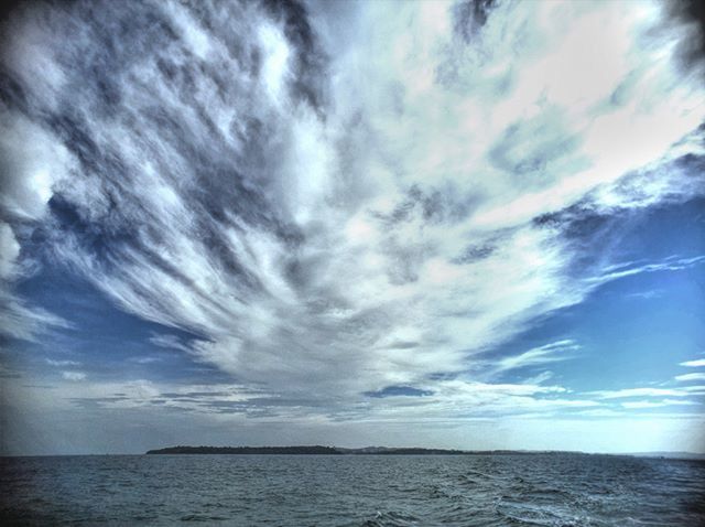 VIEW OF SEA AGAINST CLOUDY SKY