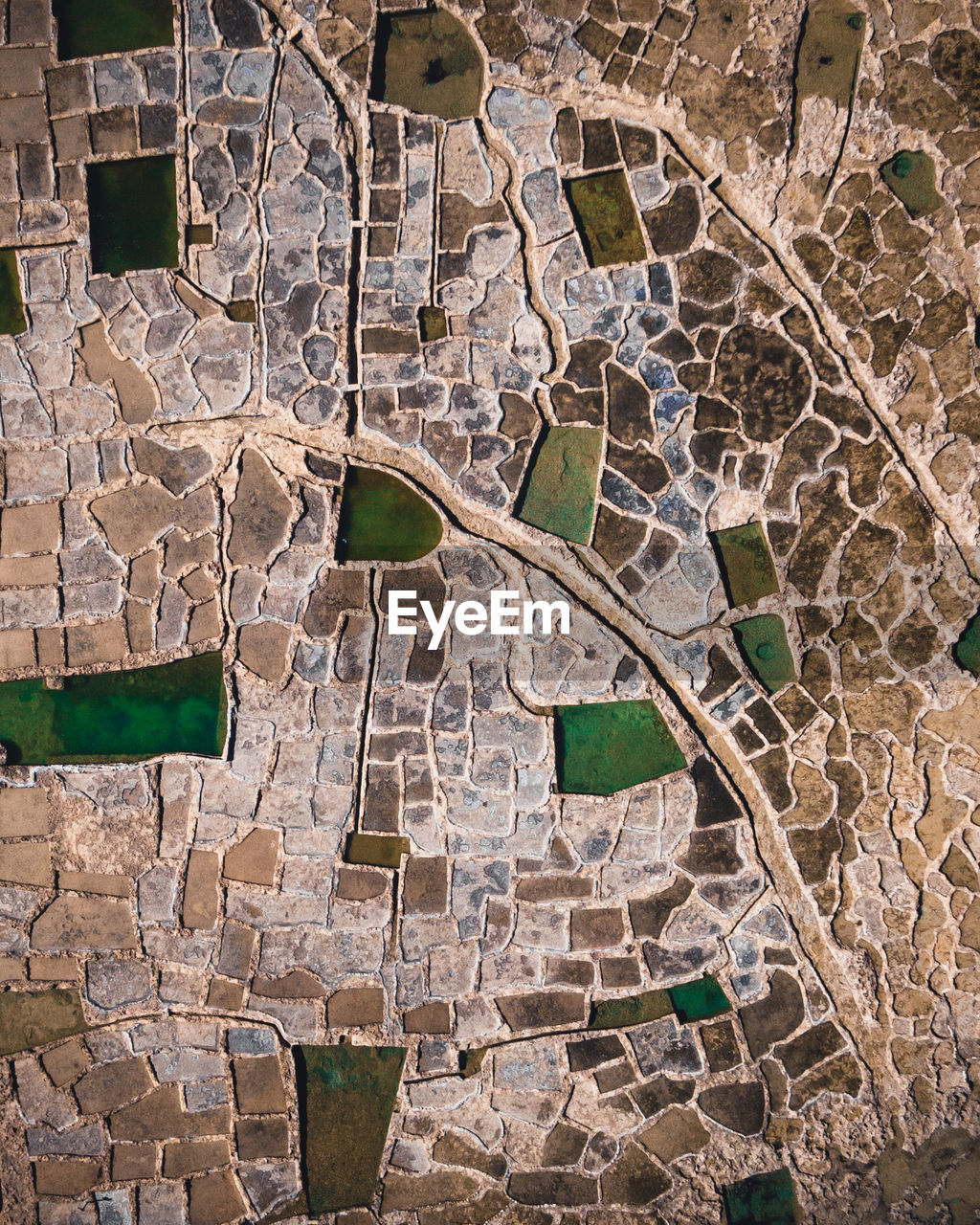 Full frame shot of salt pans