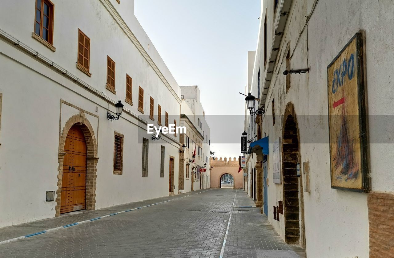 NARROW ALLEY ALONG BUILDINGS