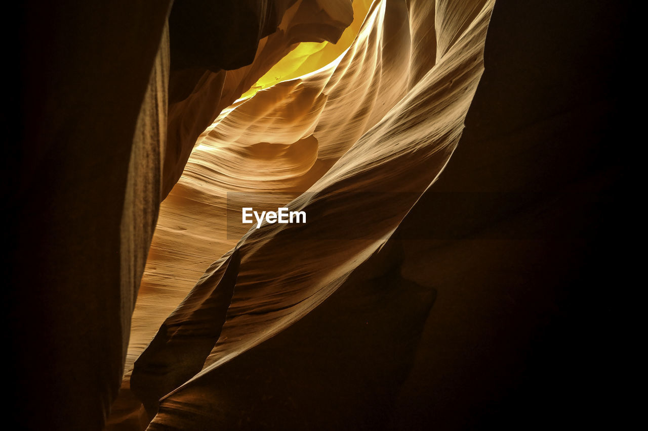 Rock formations at antelope canyon