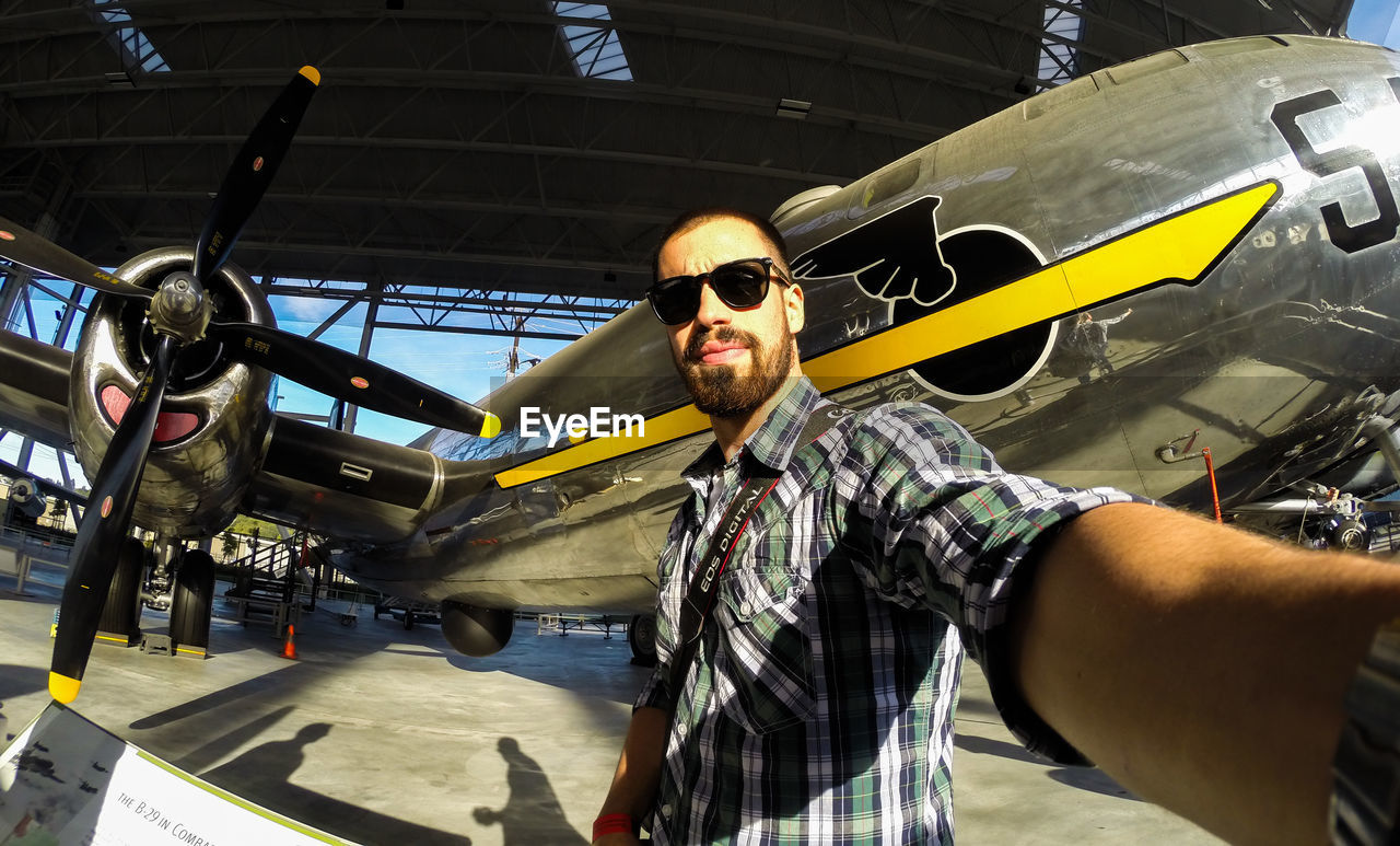 Selfie with airplane