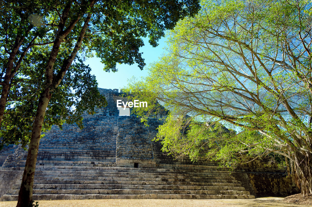 LOW ANGLE VIEW OF STEPS AGAINST SKY